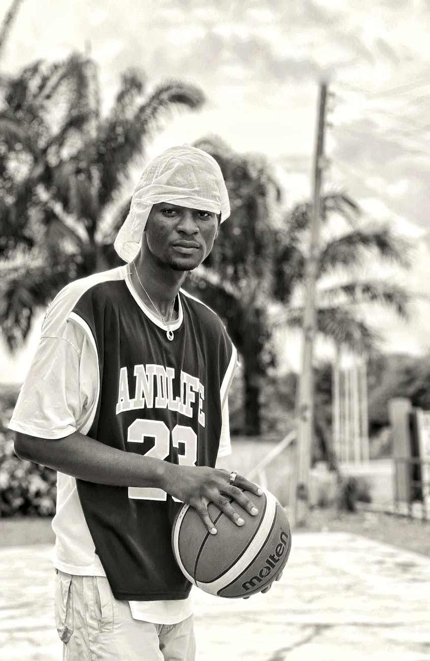 portrait of basketball player in moro nigeria