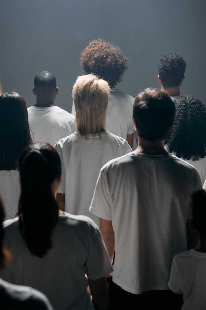 back view photo of people